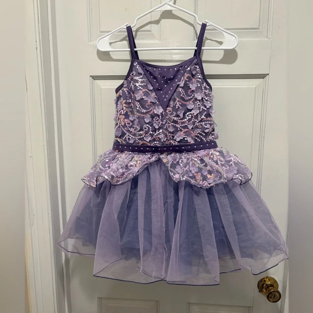 Weissman Lavender Sequin Kids Dance Costume